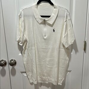 Polo Ralph Lauren White Knit Polo Shirt
